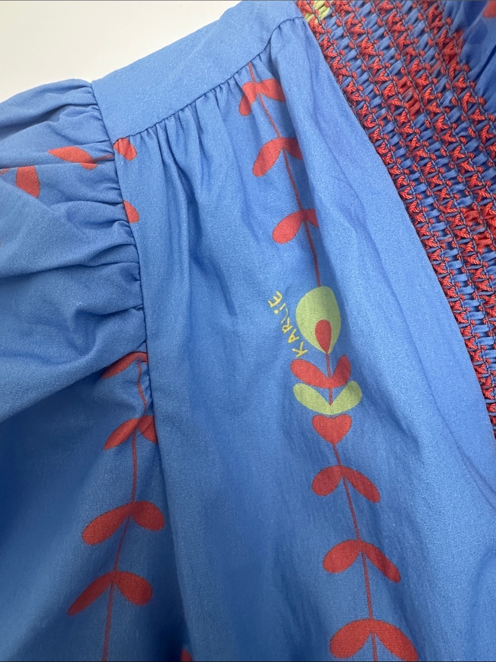 Karlie Women’s Maxi Dress with Puff Sleeves and Ruffle Trim Blue S - Picture 5 of 8